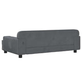 Kids Sofa Dark Grey 90x53x30 cm Velvet - 45-Degree Angle