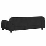 Kids Sofa Black 90x53x30 cm Velvet - 45-Degree Angle