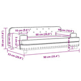 Kids Sofa Black 90x53x30 cm Faux Leather - Close-Up Angle