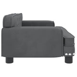 Kids Sofa Dark Grey 70x45x30 cm Velvet