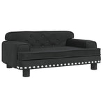 Kids Sofa Black 70x45x30 cm Velvet