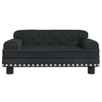 Kids Sofa Black 70x45x30 cm Velvet