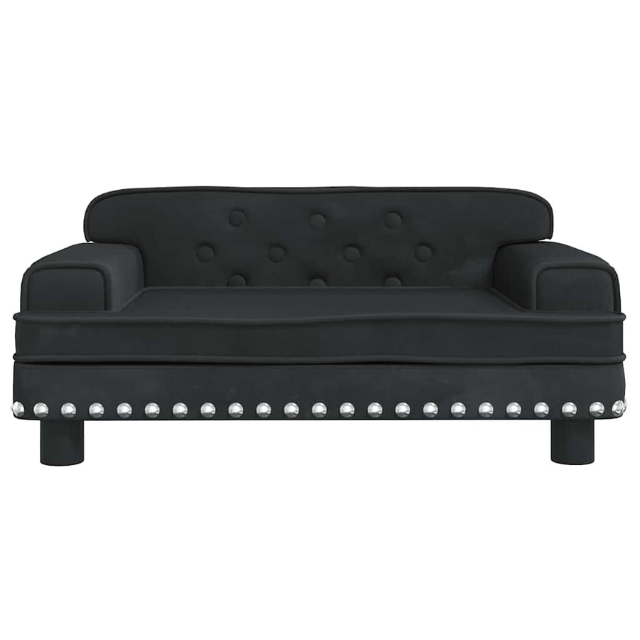 Kids Sofa Black 70x45x30 cm Velvet