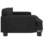 Kids Sofa Black 70x45x30 cm Velvet