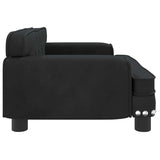 Kids Sofa Black 70x45x30 cm Velvet - Top-Down View