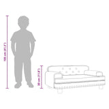 Kids Sofa Black 70x45x30 cm Velvet - Extra Image