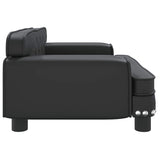 Kids Sofa Black 70x45x30 cm Faux Leather - Top-Down View