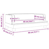 Kids Sofa Light Grey 80x45x30 cm Velvet