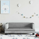 Kids Sofa Light Grey 80x45x30 cm Velvet