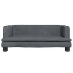 Kids Sofa Dark Grey 80x45x30 cm Velvet