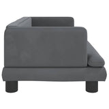 Kids Sofa Dark Grey 80x45x30 cm Velvet