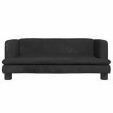 Kids Sofa Black 80x45x30 cm Velvet - Side View