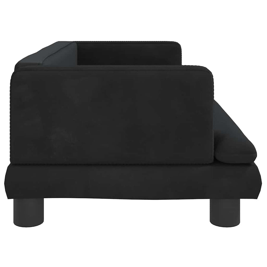 Kids Sofa Black 80x45x30 cm Velvet