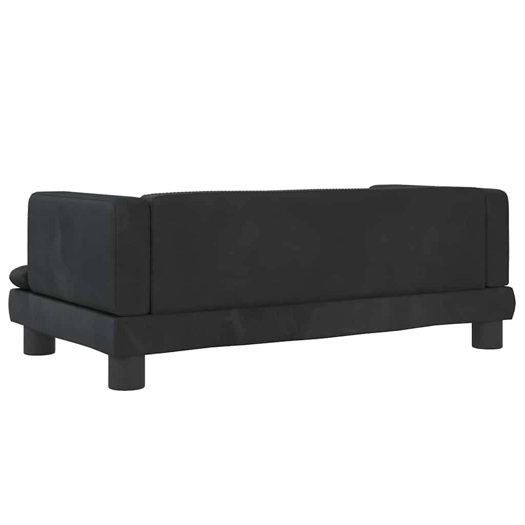 Kids Sofa Black 80x45x30 cm Velvet