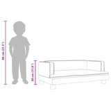 Kids Sofa Black 80x45x30 cm Faux Leather