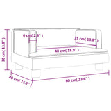 Kids Sofa Dark Grey 60x40x30 cm Velvet