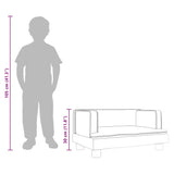 Kids Sofa Dark Grey 60x40x30 cm Velvet - Extra Image