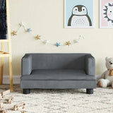 Kids Sofa Dark Grey 60x40x30 cm Velvet