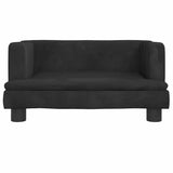 Kids Sofa Black 60x40x30 cm Velvet