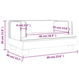 Kids Sofa Black 60x40x30 cm Velvet