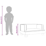 Kids Sofa Black 60x40x30 cm Velvet