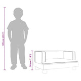 Kids Sofa Black 60x40x30 cm Faux Leather