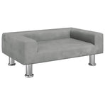 Kids Sofa Light Grey 70x45x26.5 cm Velvet