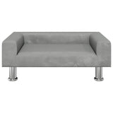 Kids Sofa Light Grey 70x45x26.5 cm Velvet