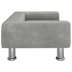 Kids Sofa Light Grey 70x45x26.5 cm Velvet