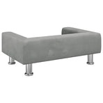 Kids Sofa Light Grey 70x45x26.5 cm Velvet