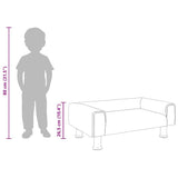 Kids Sofa Light Grey 70x45x26.5 cm Velvet