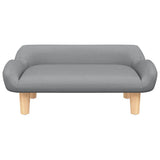 Kids Sofa Light Grey 70x40x24 cm Fabric