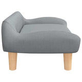 Kids Sofa Light Grey 70x40x24 cm Fabric - Top-Down View