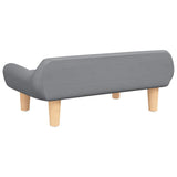 Kids Sofa Light Grey 70x40x24 cm Fabric