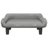 Kids Sofa Light Grey 70x40x24 cm Velvet
