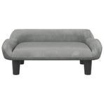 Kids Sofa Light Grey 70x40x24 cm Velvet