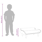 Kids Sofa Light Grey 70x40x24 cm Velvet - Extra Image