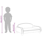 Kids Sofa Light Grey 70x45x30 cm Fabric