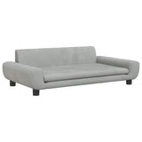 Kids Sofa Light Grey 100x54x33 cm Velvet