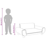 Kids Sofa Light Grey 70x45x33 cm Velvet - Low Angle