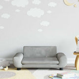 Kids Sofa Light Grey 70x45x33 cm Velvet