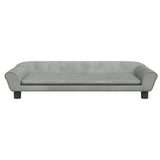 Kids Sofa Light Grey 100x50x26 cm Velvet