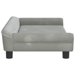 Kids Sofa Light Grey 100x50x26 cm Velvet