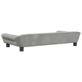 Kids Sofa Light Grey 100x50x26 cm Velvet