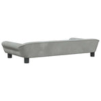 Kids Sofa Light Grey 100x50x26 cm Velvet