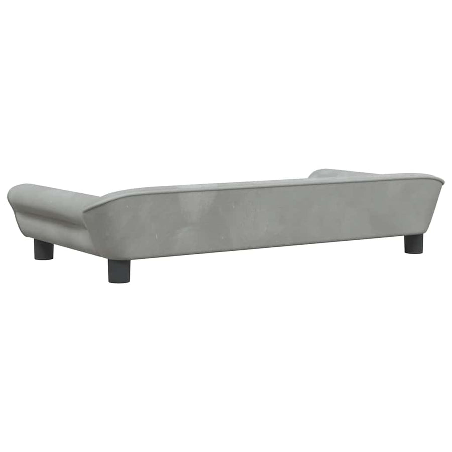 Kids Sofa Light Grey 100x50x26 cm Velvet