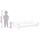 Kids Sofa Light Grey 100x50x26 cm Velvet