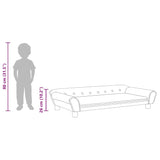 Kids Sofa Light Grey 100x50x26 cm Velvet - Low Angle