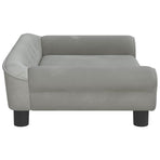 Kids Sofa Light Grey 70x45x26 cm Velvet