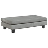 Kids Sofa with Footstool Light Grey 100x50x30 cm Velvet - Rear View